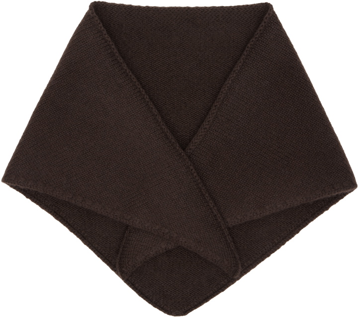 Photo: Yves Salomon Brown Cashmere Bandana Scarf