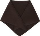 Yves Salomon Brown Cashmere Bandana Scarf