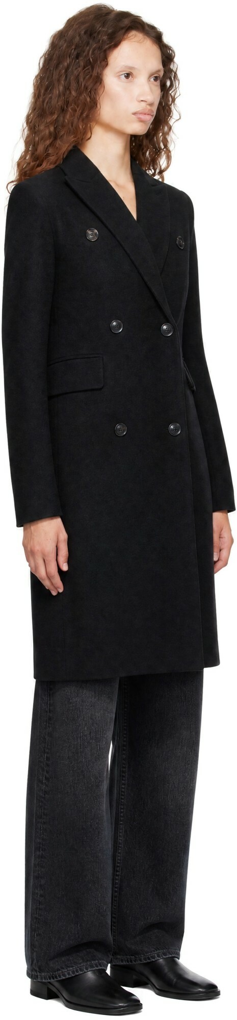 COOR Black Over Size Double Coat