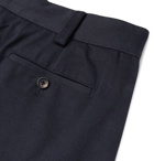 Alexander McQueen - Navy Wide-Leg Cotton-Gabardine Trousers - Men - Navy