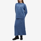 Holzweiler Women's Fure Fluffy Midi Skirt in Blue