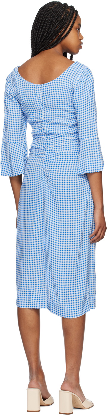 ganni blue gingham dress WEDTREND Women Navy Mermaid Long Prom Dress with Bow Strapless Beaded  Corset Satin Formal Dress with Slit main image 0