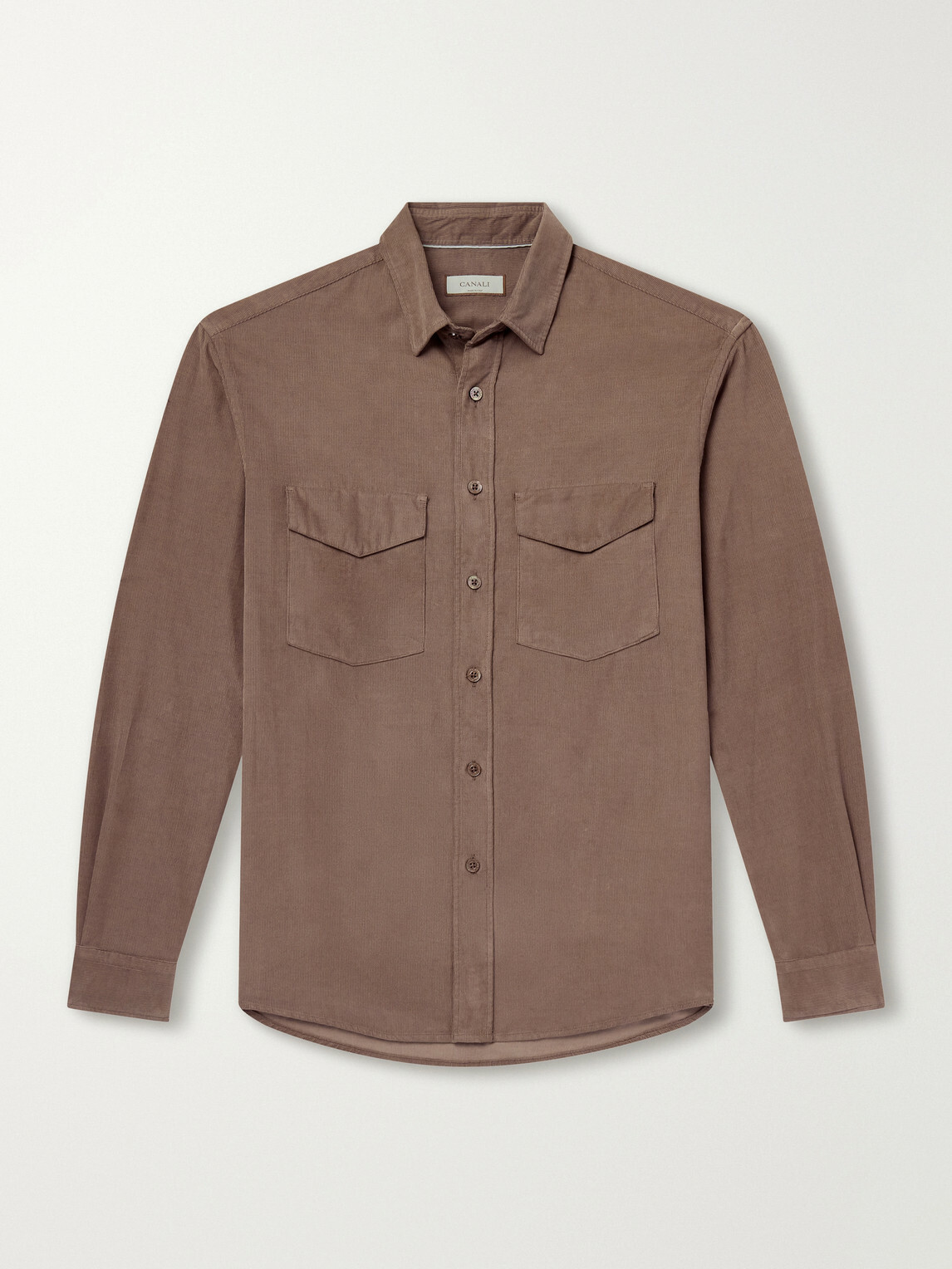 Canali - Cotton-Corduroy Shirt - Brown
