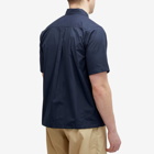 Universal Works Men's Recycled Poly Short Sleeve Shirt in Navy