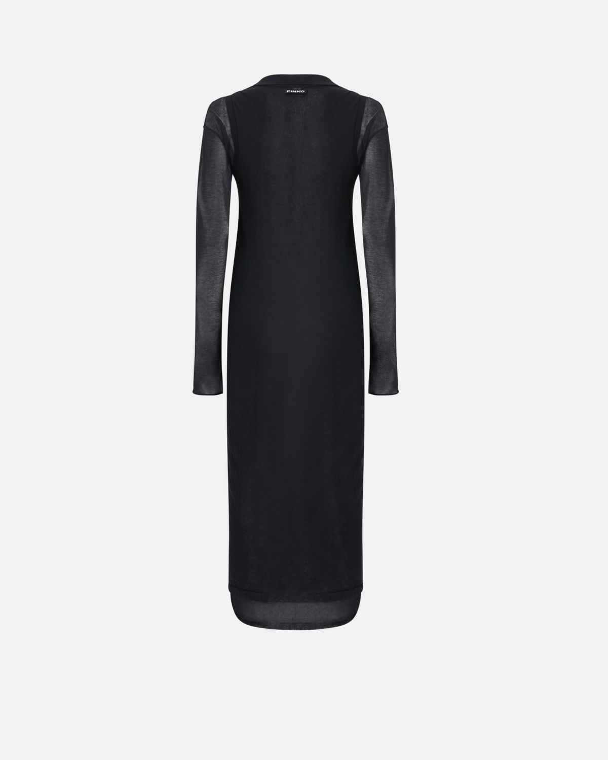 Pinko Lightweight Cotton Midi Dress Limo Black
