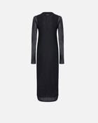 Pinko Lightweight Cotton Midi Dress Limo Black