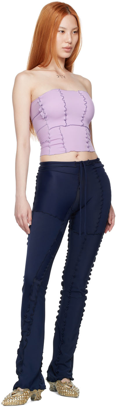 Sherris Purple Nylon Tube Top