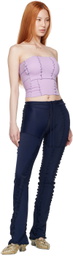 Sherris Purple Nylon Tube Top