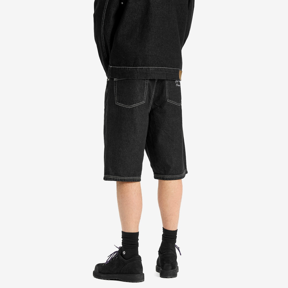 Pop Trading Company Men's DRS Denim Shorts in Black Denim