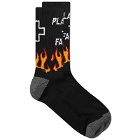 PLACES+FACES Men's Flame Sock in Black