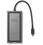 NATIVE UNION - USB-C Aluminium and Silicone Smart Hub - Black