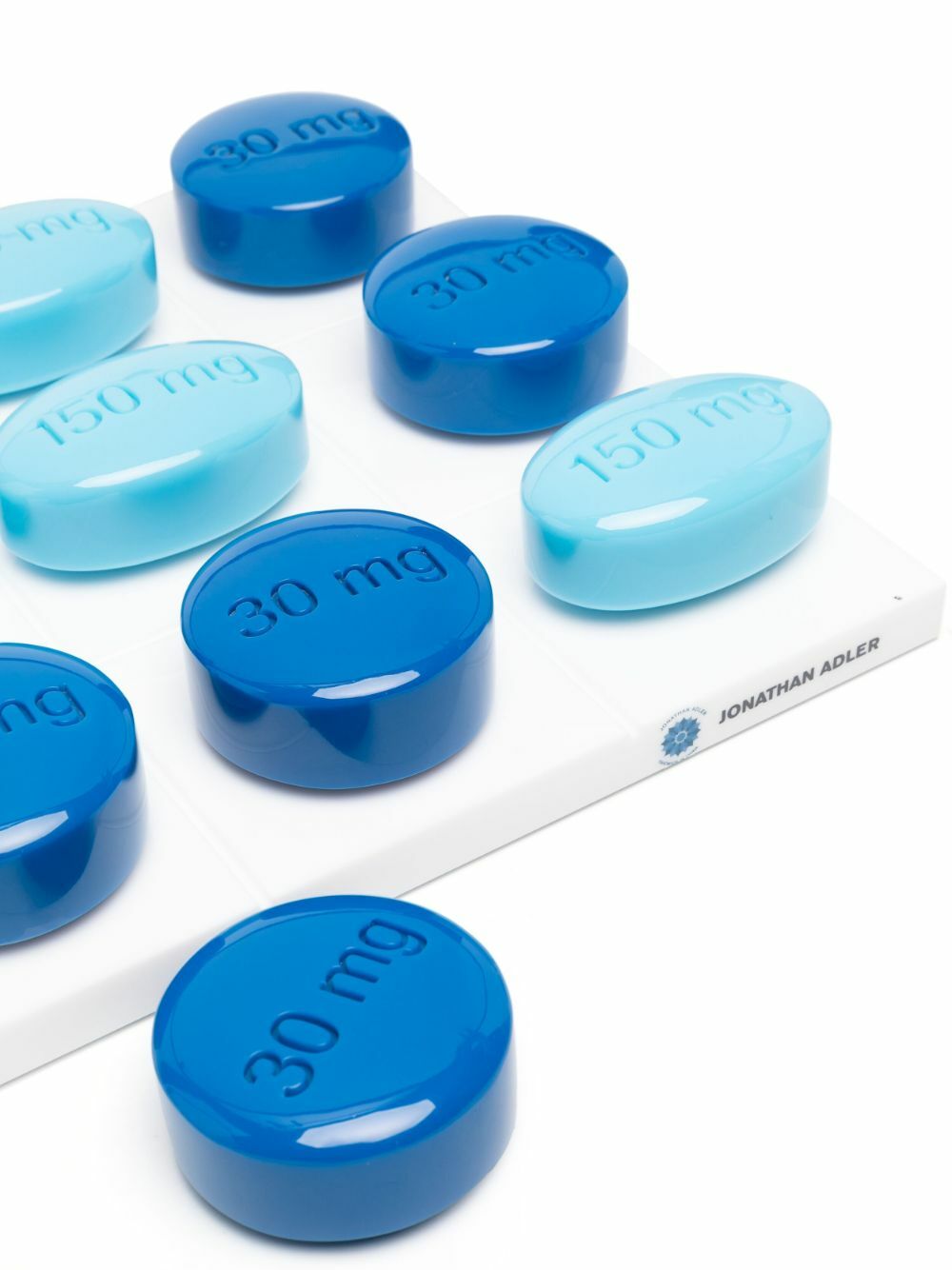 Jonathan Adler Blue Pill Motif Tic-Tac-Toe Set