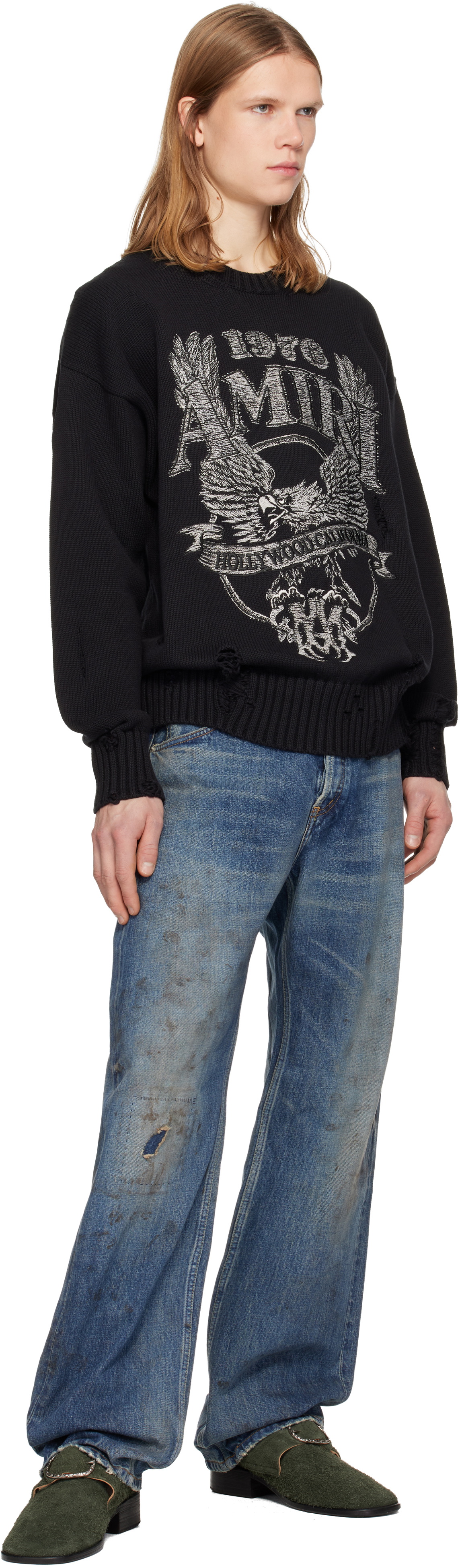 AMIRI Black AMIRI Eagle Sweater