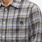 Loewe Men's Double Face Check Shirt in Black/Orange