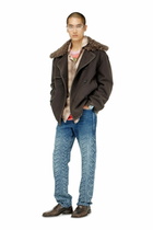 Diesel Regular Jeans Regular Waist 2024 D-Macs, Dark blue, Button fly