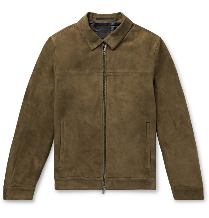 Photo: Theory - Rosco Suede Jacket - Green