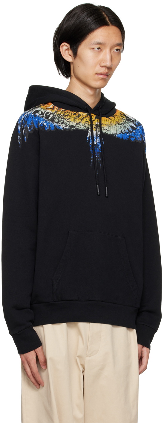 Marcelo Burlon County of Milan Black Printed Hoodie