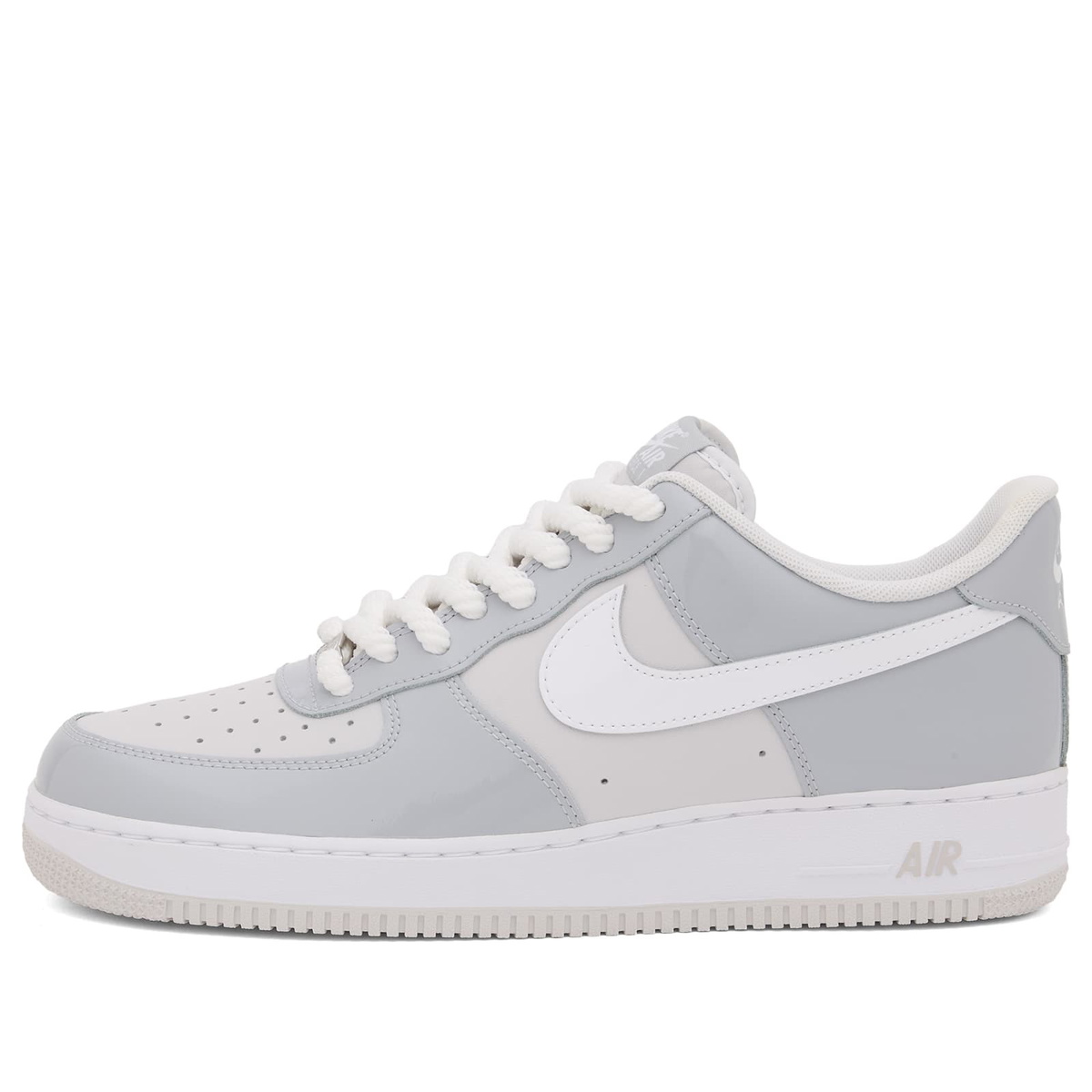 Nike Men's Air Force 1 '07 Lv8 Edge Sneaker in Grey/White Nike