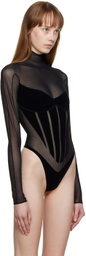 Wolford Black Mugler Edition Bodysuit