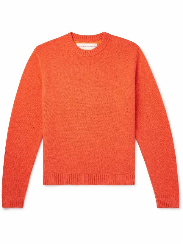 Photo: Stockholm Surfboard Club - Logo-Jacquard Merino Wool Sweater - Orange