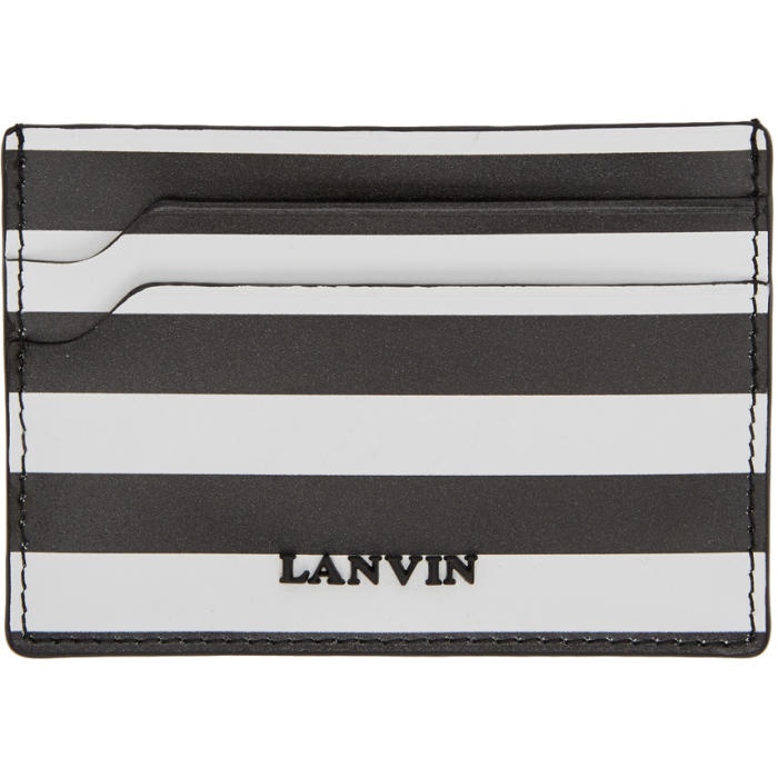 Photo: Lanvin Black and White Stripe Card Holder
