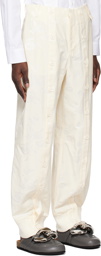 Simone Rocha Off-White Floral Trousers