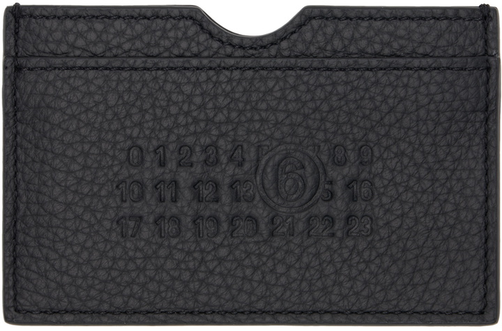 Photo: MM6 Maison Margiela Black Numeric Logo Card Holder