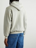 A.PRESSE - Cotton-Fleece Zip-Up Hoodie - Gray