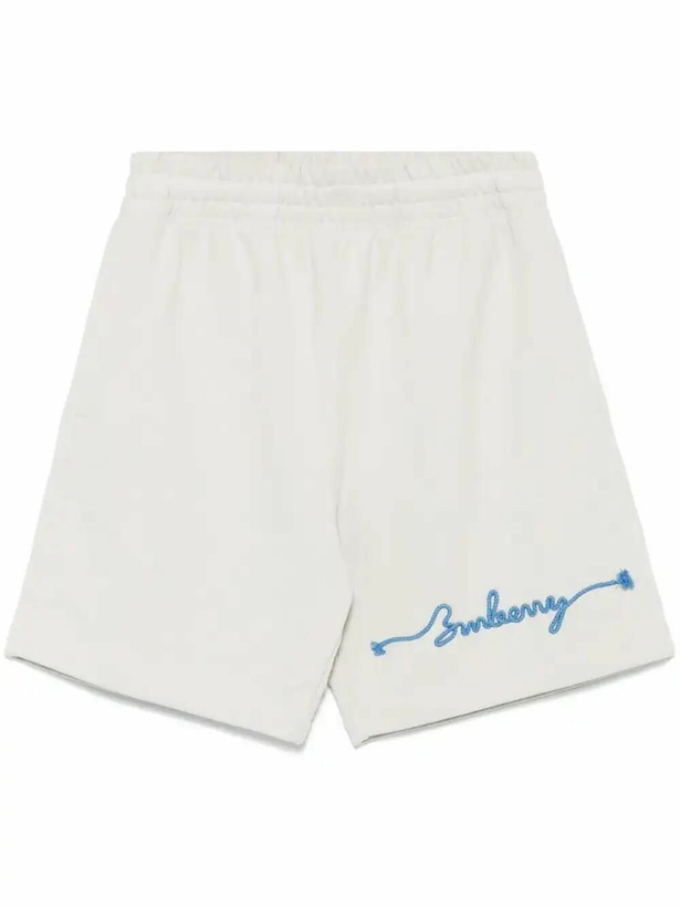 Photo: Burberry Logo-Embroidered Track Shorts
