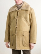 RRL - Canvas-Trimmed Shearling Jacket - Neutrals
