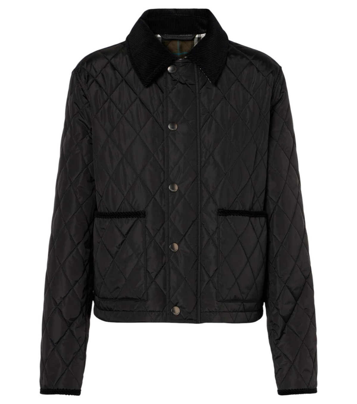 Burberry Women's Aldfield Puffer Jacket in White/Blue Ip