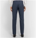 Hugo Boss - Navy Hutson/Gander Slim-Fit Checked Virgin Wool and Cotton-Blend Three-Piece Suit - Blue