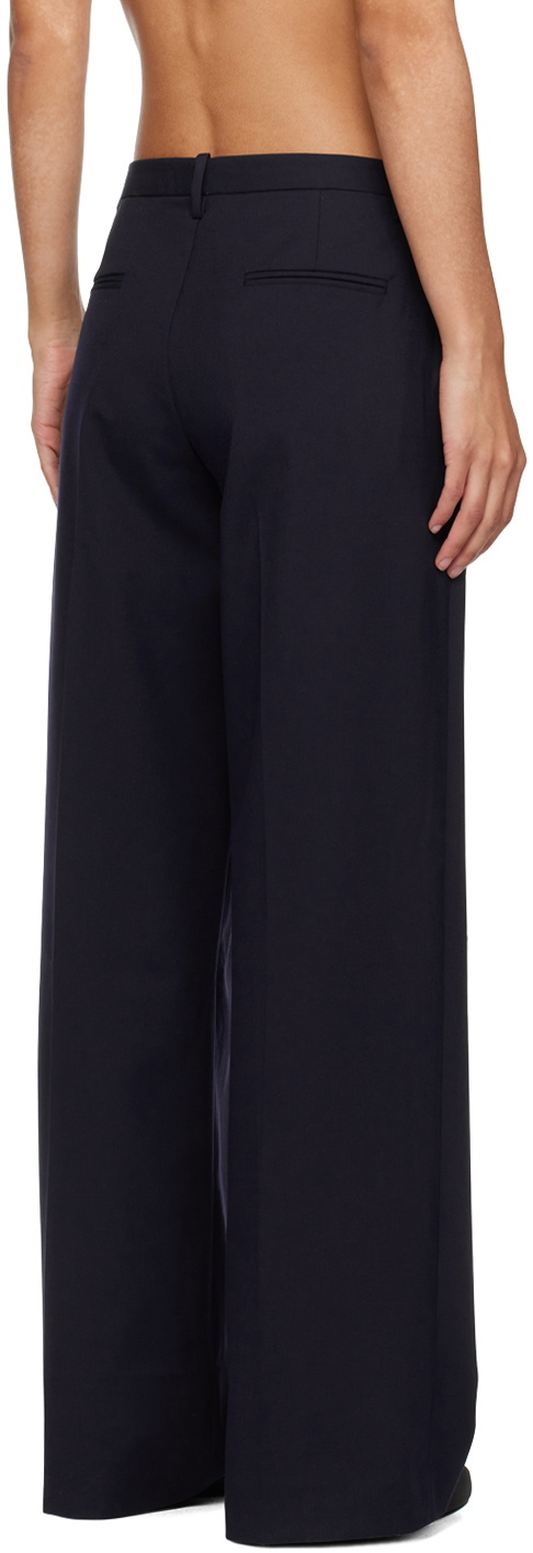 Sandy Liang Navy Glass Trousers