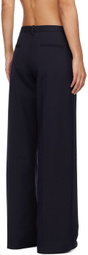 Sandy Liang Navy Glass Trousers