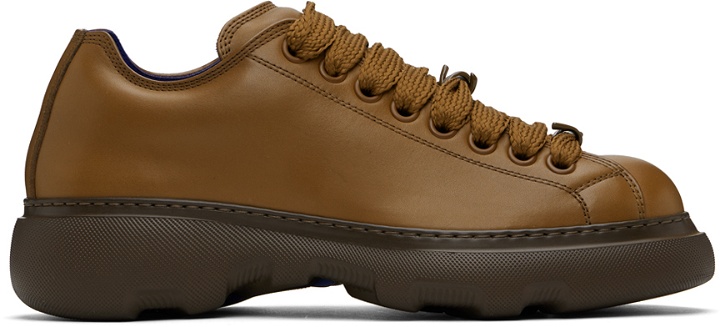 Photo: Burberry Brown Leather Ranger Sneakers