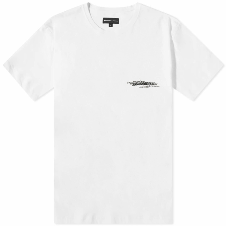 Photo: Purple Brand Men's Clean Jersey Logo T-Shirt in White