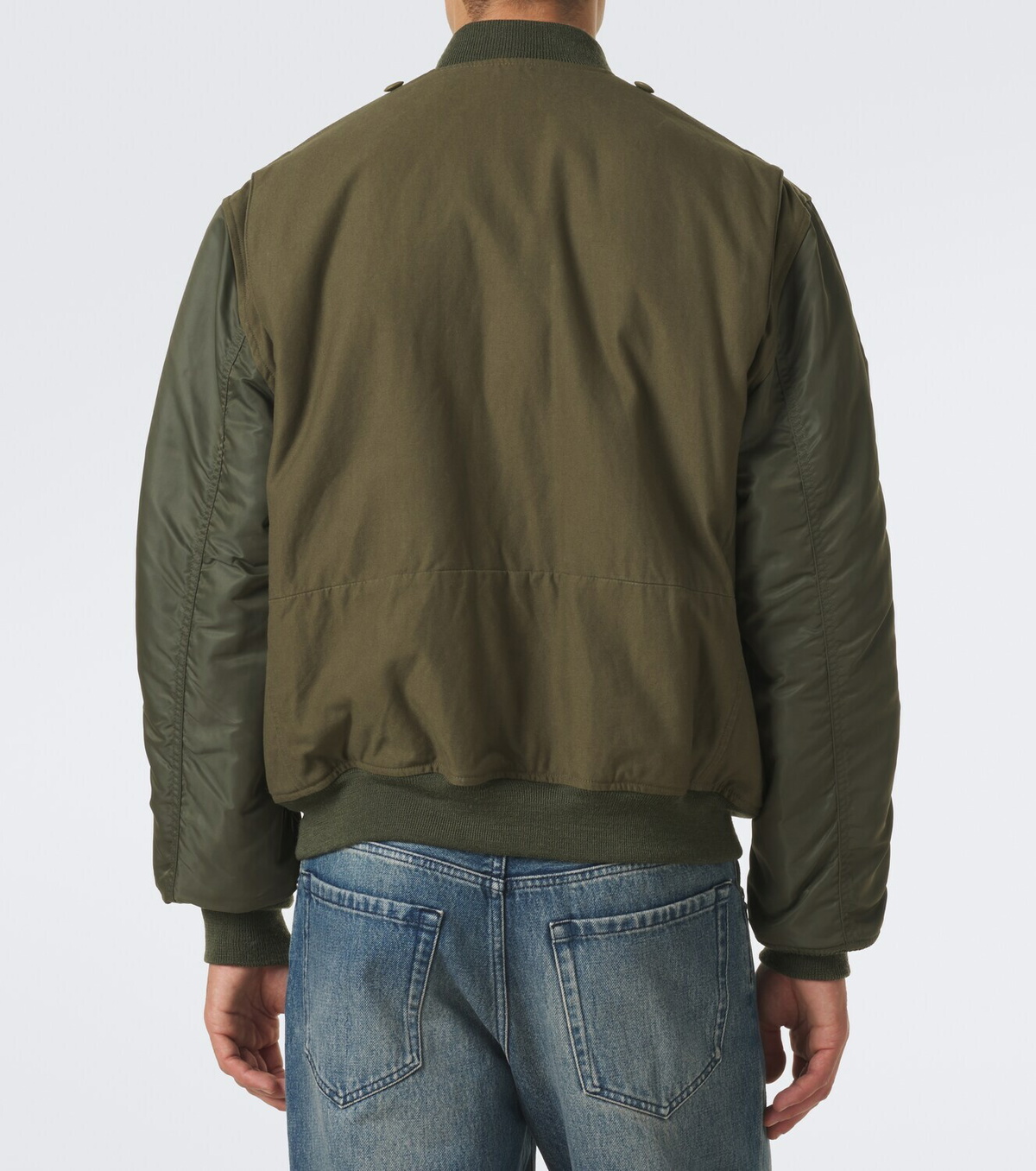 Junya Watanabe Paneled cotton and technical bomber jacket