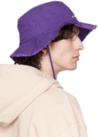 Jacquemus Purple Le Raphia 'Le Bob Artichaut' Hat