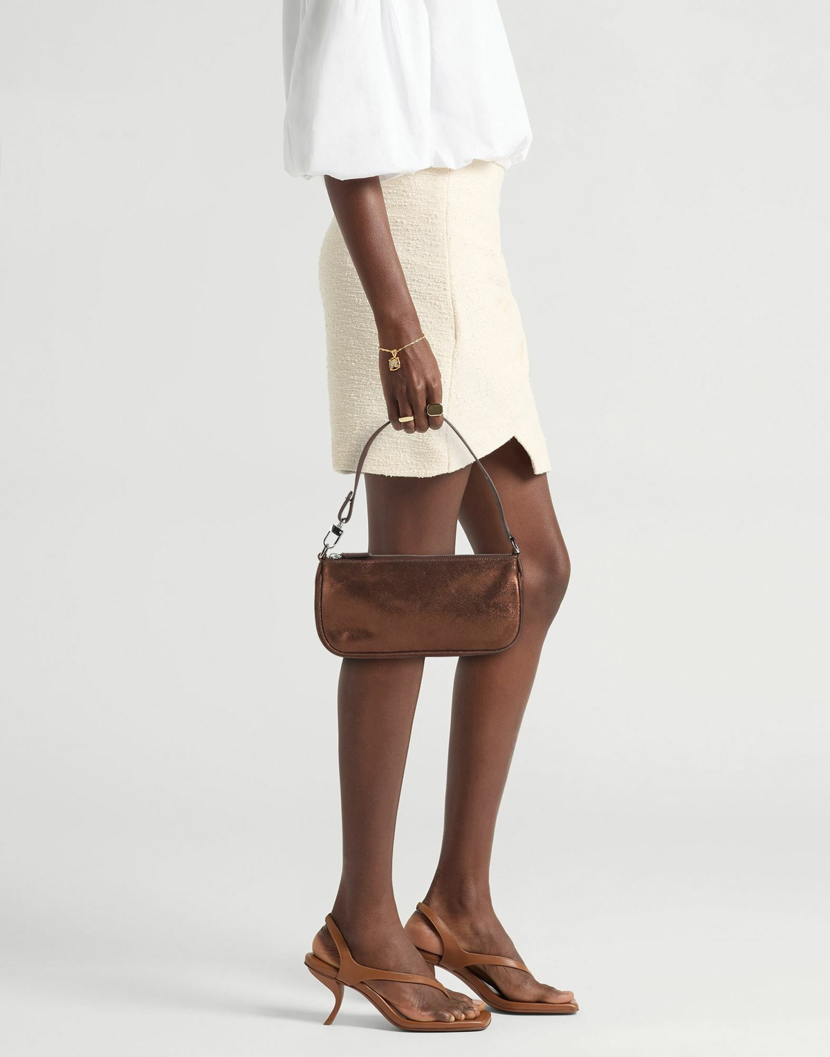 By Far Womens Handbag Bronze