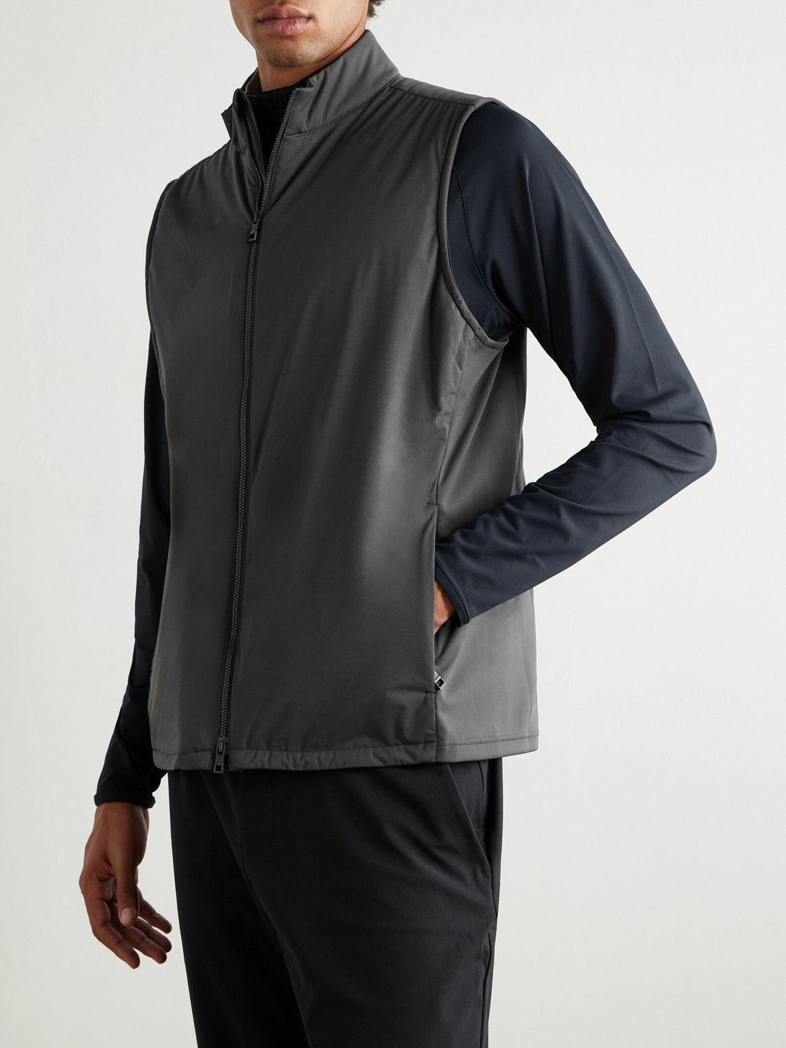 Peter Millar - Fuse Hybrid Jersey-Trimmed Shell Gilet - Black