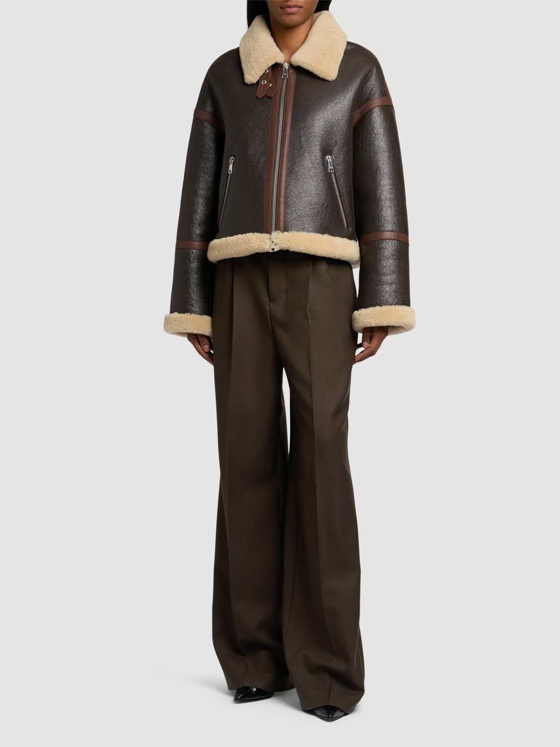 AMI PARIS Shearling Zipped Jacket AMI