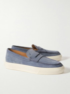 Tod's - Suede Penny Loafers - Blue