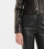 Khaite Cordelia leather crop jacket