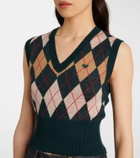 Prada Argyle virgin wool sweater vest
