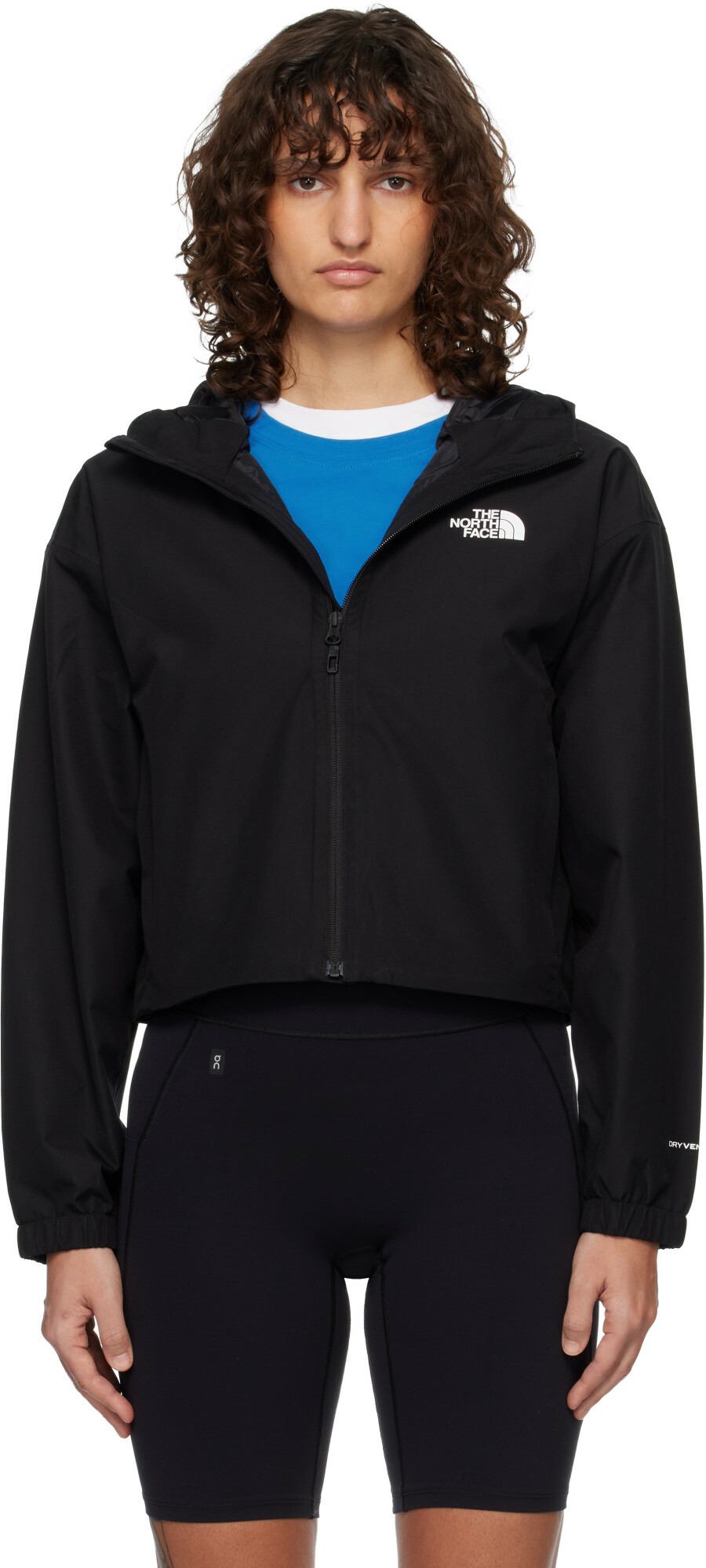 The North Face Black Quest Cropped Waterproof Rain Jacket