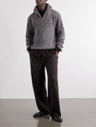 Auralee - Wool Half-Zip Sweater - Gray