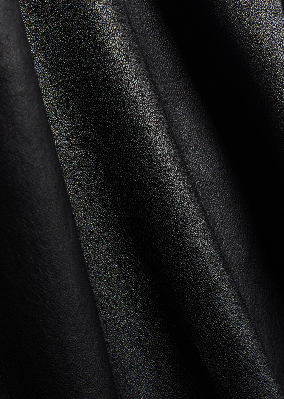 Stouls Cherry Halterneck Stretch-leather top Black