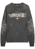 Saint Mxxxxxx Insanity Printed Cotton top Black