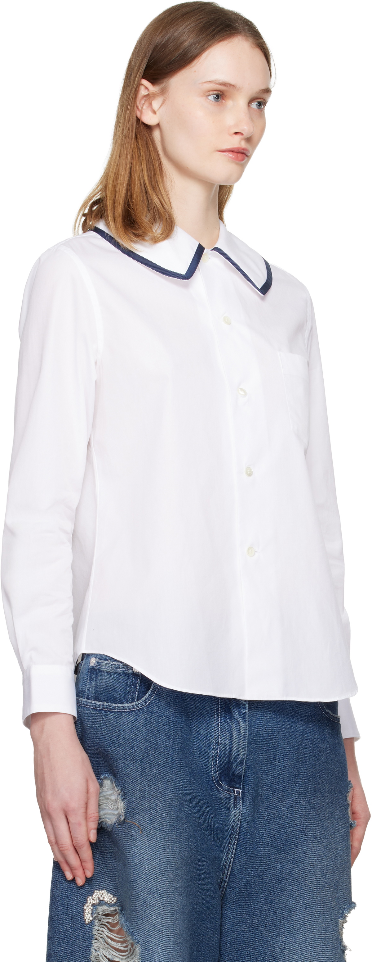 Comme des Garçons Girl White Cotton Shirt