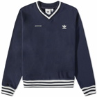 Adidas X Sporty & Rich V-Neck Sweater in Legend Ink